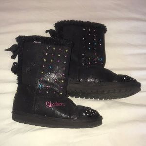 Skechers Fashion Light Up Boots Big Girls Size 2